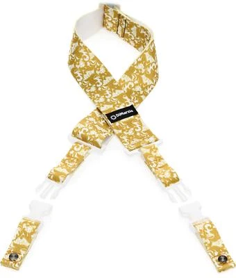 $31.99 • Buy DiMarzio Steve Vai UtoPIA Cliplock Guitar Strap - White/Gold Short
