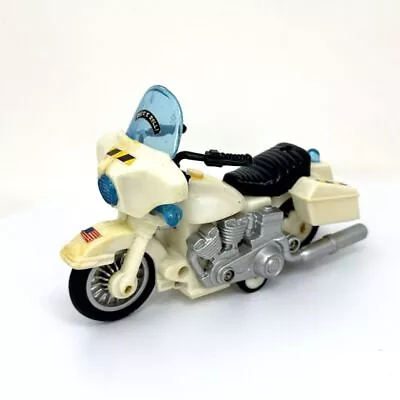 Everbright Police Motorcycle No. 9122 White Toy Vehicle Loose Figure Vintage • $14.99