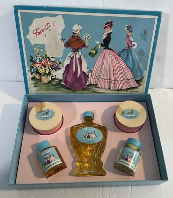 VTG Fairest Lady By Lander Gift Set Perfume Cologne Sachet Bath Crystals NOS • $80