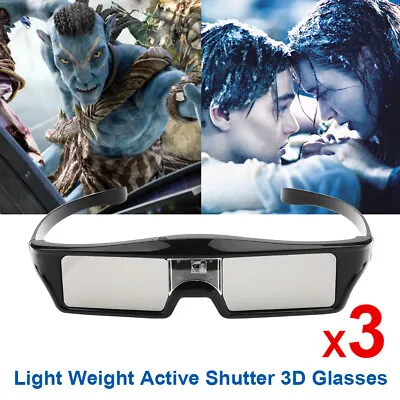 £54.85 • Buy 3 Pcs Active 3D Glasses Shutter For All DLP 3D Projector Optoma Acer WOWOTO Acer