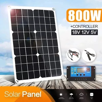 Solar Panel Kit Battery Charger Controller Caravan Van Boat Flexible RV 800W • £25.99