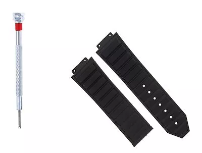 24mm Rubber Watch Strap Band For Hublot 44-45mm H Big Bang Screwdriver Black • $24.95