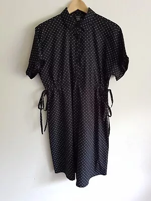 £13.50 • Buy New Look Maternity Size 10 Short Sleeve Polka Dot Lightweight Dress - Black