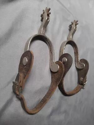 Pair Of Vintage North And Judd Anchor Spurs With Leather Straps • $49.95