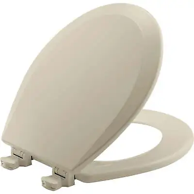 Bemis Round Enameled Wood Toilet Seat In Bone With Easy•Clean? Hinge • $17.19