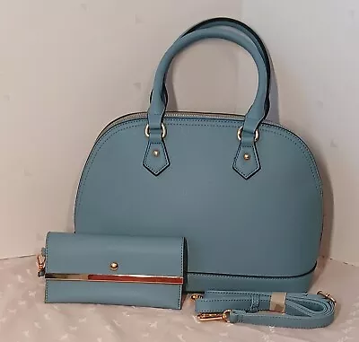 Dome Satchel  Crossbody Handbag With Matching Slip Wallet • $25
