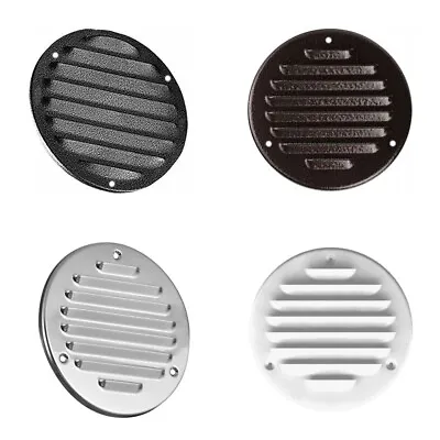 High Quality Steel Round Air Vent Grille With Fly Screen Duct Ventilation Cover • £5.49
