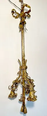 Chandelier Antique French Louis XVI Style Bronze Floral Chandelier.  • $900