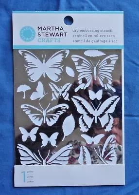 Martha Stewart Dry Embossing Metal Craft  Stencil  Butterfly New In Package • $4