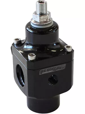 Aeroflow Billet 2 Port Fuel Pressure Regulator -8AN ORB 4-12 PSI (AF66-2047BLK) • $231.40