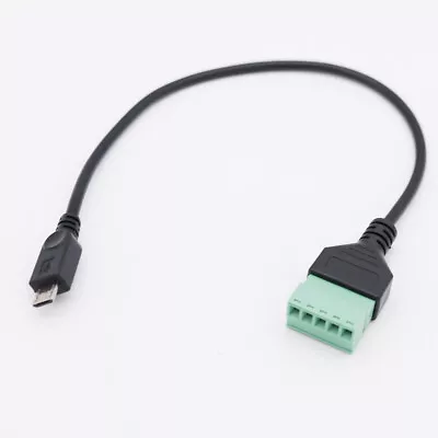 Micro USB Male To 5 Pin Screw Connector With Shield Terminal Plug Adapter Cable • $3.69