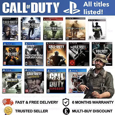 Call Of Duty Bundle - All Titles Listed - Playstation 2 Ps3 Ps4 - Fast Postage • £11.97