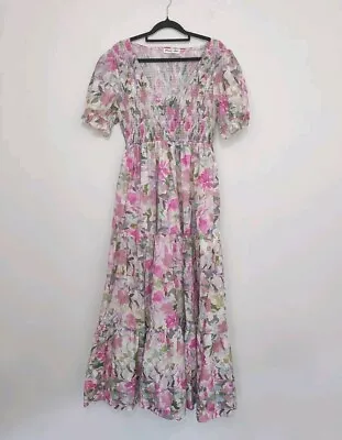 Always Alice Size 14 Maxi Dress Cotton Floral Tiered.  • $39.95