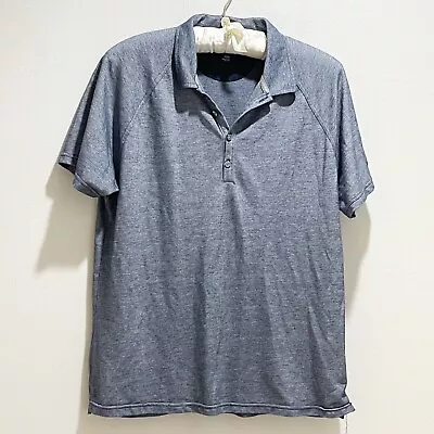 J FERRAR Men’s Navy Blue Oxford Cotton Pique Polo Golf Shirt Short Sleeve XL • $18
