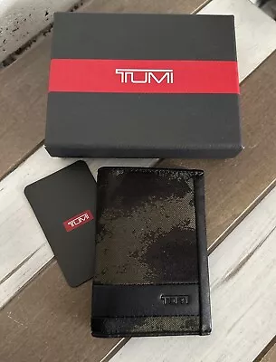 TUMI Alpha Camo Jacquard Multi Window Card Case New With Box & Tag • $80