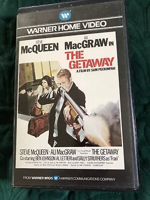 The Getaway - Pre Cert Vhs Original Warner Rental - Steve Mcqueen - Rare • £39.95