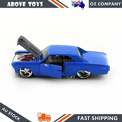 CLASSIC Muscle 1966 Chevrolet Chevelle SS 396 Blue Scale 1:24 Collection Hobby • $42.24