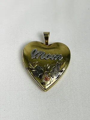 Vintage GOLD Filled Necklace Pendant Locket Heart MOM  14k G.F. PPC • $29