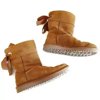 Ugg 8 Suede Koolaburra Tan Carmel 8 Boots Sherpa Chesnut • $38