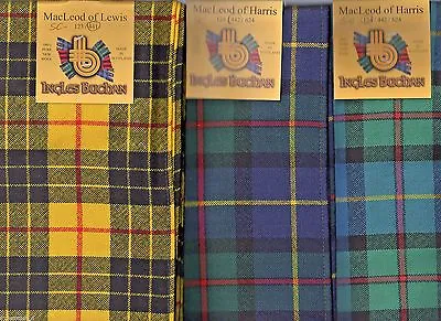 Scarf Clan MacLeod Of Lewis Or MacLeod Of Harris Tartan Scottish Wool Plaid • $33.85