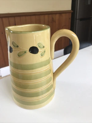 £16.75 • Buy BHS Large Pitcher/jug In A Yellow Stripe Design Heavy Weight Eye Catching Piece