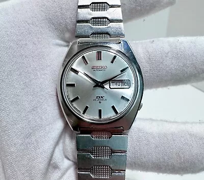 Vintage 1968 Seiko DX 6106-8080 Automatic Day/Date  Men's Watch Stainless 37mm • $95.75