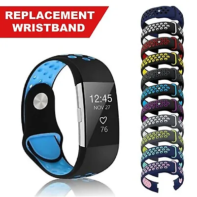 For Fitbit Charge 2 Band Replacement Wristband Silicone Watch Strap Bracelet AU • $13.99