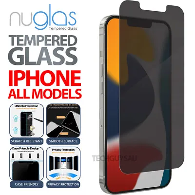 $7.79 • Buy NUGLAS Privacy Tempered Glass Screen Protector For IPhone 14 13 12 11 Pro Max XR