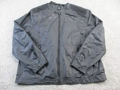 HARLEY DAVIDSON Rain Jacket Mens 3XL Packable Full Zip BLACK Windbreaker Logo • $75.26