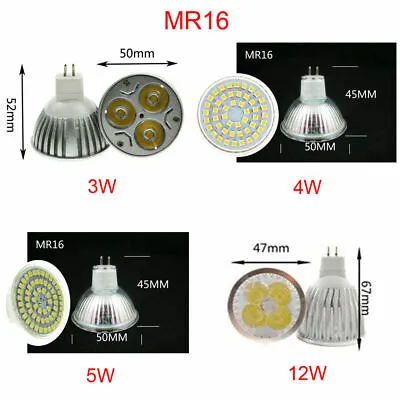 E27 E14 GU10 MR16 LED Spotlight Bulbs 3W 4W 5W 6W 9W 12W 15W SMD/COB Light Lamp • $1.87