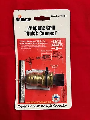 Mr. Heater Propane Gas Grill  Quick Connect  Adapter #F276334 • $13.99