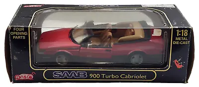 Anson 1:18 Scale Saab 900 Turbo Cabriolet Red Diecast Car Model - *PLEASE READ* • $49.99