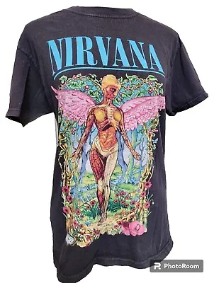 Nirvana Band T-shirt In Utero Black Size Small Rock • $50.94