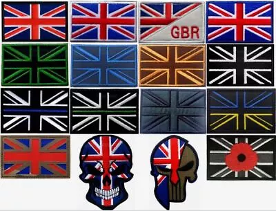 UK/British/GB Flags Official VELCRO® Patch Embroidered Quality Badge Union Jack • £5.95