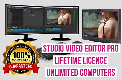 Studio Video Film Editor PRO Movie  Editing Software Program Windows & Macosx • £14.99