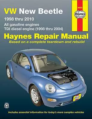 1998 Thru 2010 VW Volkswagen New Beetle Haynes Repair Shop Service Manual Book • $38.50