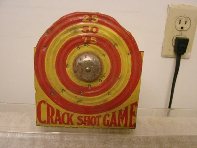 £14.60 • Buy Antique Tin Toy Shooting Gallery Target With Bell Crack Shot Game 5-3/4  X 5  @@
