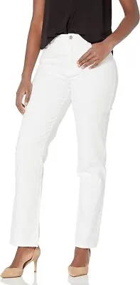 Gloria Vanderbilt Women's Amanda High Rise Classic Fit White SIZE 12 NEW NWT • $18.79