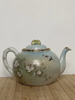 Beautiful Hand Painted Japanese Eggshell Porcelain Kutani Teapot • £30