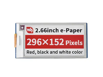 Waveshare 2.66in E-Paper E-Ink Display Module For Raspberry Pi Pico 296×152 SPI • $24.35