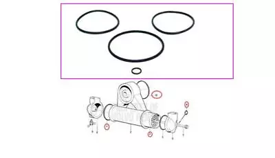 VOLVO PENTA AQ120-AQ171 Oil Cooler Re-Seal Kit 2-925092 - 1-925255 - 1-925983 • $17.99