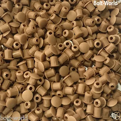 £3.49 • Buy M5 / 5mm DRILL HOLE COVER CAPS BLANKING HOLEFIX FURNITURE CUPBOARD CARAMEL