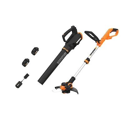 WG929 Worx 20V Power Share String Trimmer & Blower Combo W/ 2 Batteries-SR • $101.40