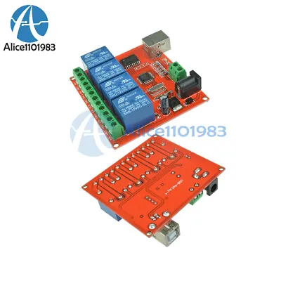 12V 4-CH Channel USB Relay Programmable Computer Control For Smart Home • $7.46