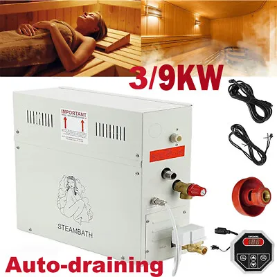 3/9kW QuickStart Steam Generator With Built-In Auto Drain Spa Shower Bath System • $250.65