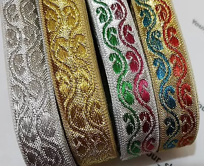 £1.99 • Buy 1 Yard Beautiful Embroidered Pattern Lace Trimming Ribbon Net Wedding Dress