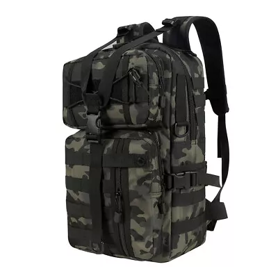 HUNTVP Tactical Backpack Mens Military Molle Army Bag 30L Motorcycle Rucksack  • £23.29