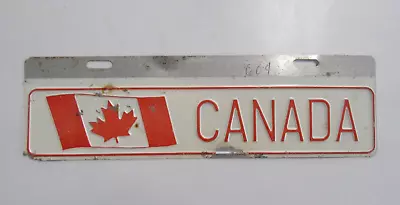 Vintage Canada Flag License Plate Topper RV Motorhome 1970's Rat Rod Retro • $3.62