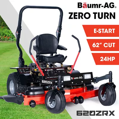 BAUMR-AG 62  Zero Turn Ride On Lawn Mower 24hp 803cc VTwin Petrol Electric Start • $8495