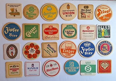 Vintage German Beer Coasters. Lot Of 24 • $18